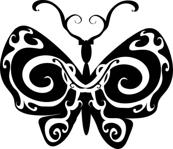 Tatuaje de mariposa — Vector de stock