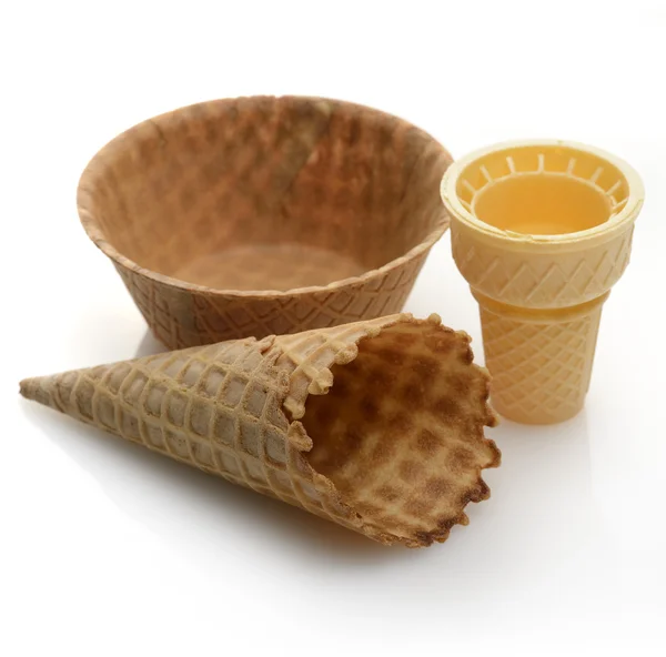 Tazze di wafer per gelato — Foto Stock