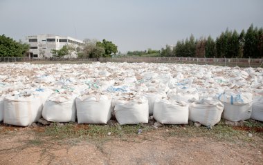 Big sandbags for Flood protection clipart