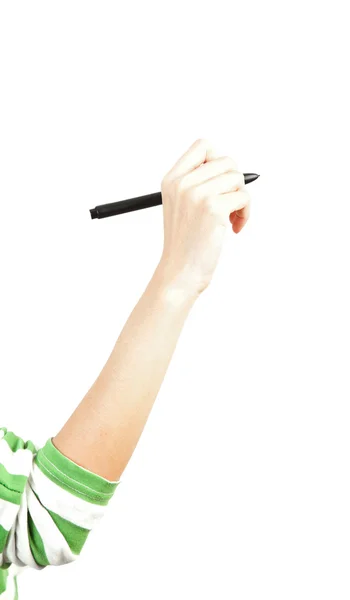 Mujer mano dibujo o escritura — Foto de Stock