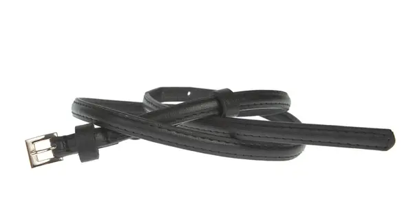 Cintura nera isolata su bianco — Foto Stock