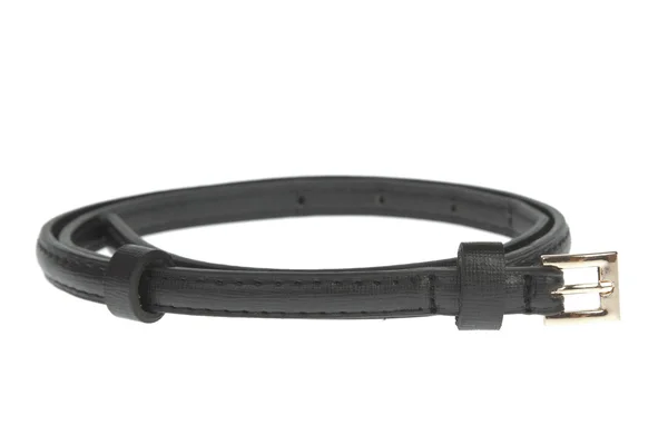 Black belt isolated on white — Stock Photo, Image