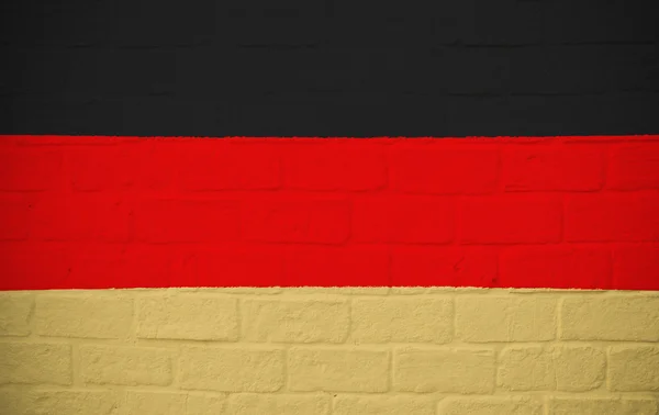 Flaga Niemiec na mur z cegły — Zdjęcie stockowe
