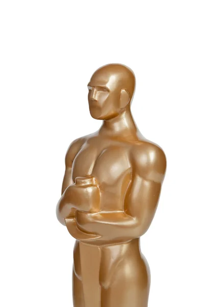 Prêmio Oscar em fundo branco — Fotografia de Stock