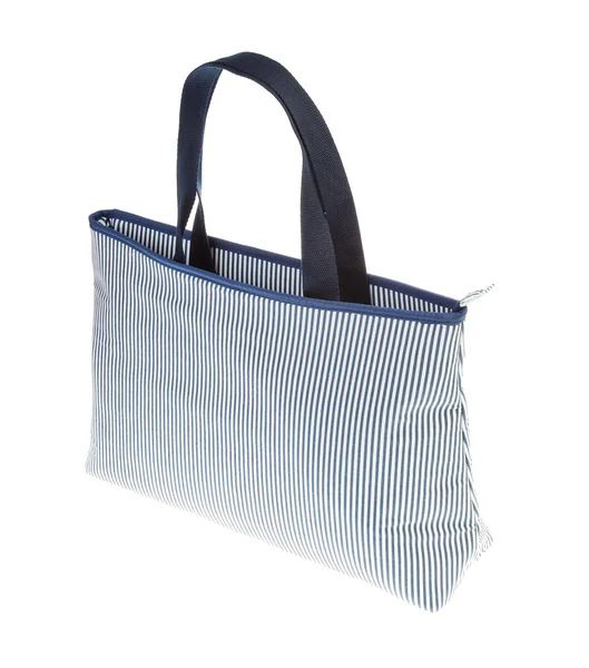 Ύφασμα βαμβάκι τσάντα για ψώνια σε λευκό — Φωτογραφία Αρχείου