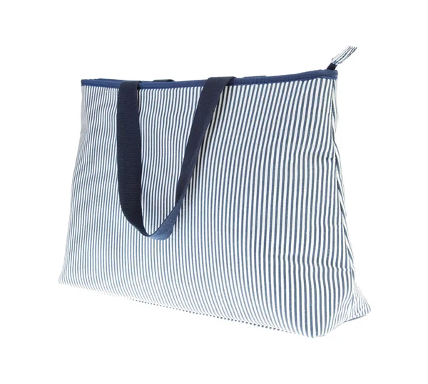 Tissu coton sac à provisions sur blanc — Photo