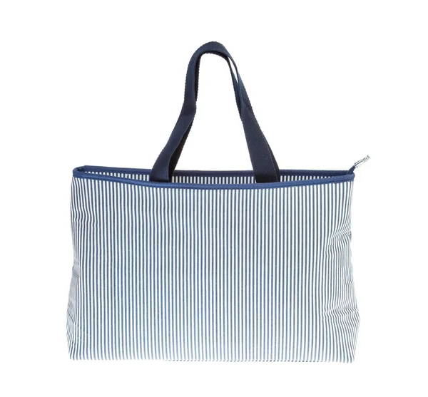 Fabric cotton shopping bag on white — Stock Photo, Image