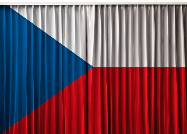 Τσεχική Δημοκρατία στην κουρτίνα — Φωτογραφία Αρχείου