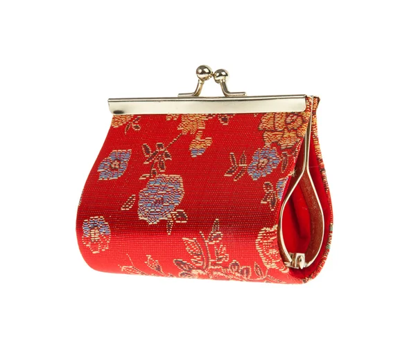 Röd handväska — Stockfoto