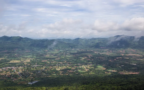 Vue aérienne du paysage villageois — Photo