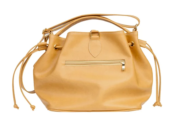 Yellow leather bag — Stock Photo, Image