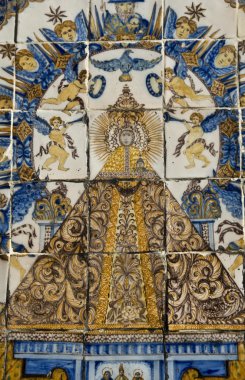 Virgen del Prado, tiles, Talavera pottery clipart