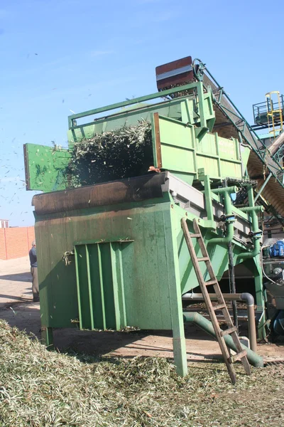 Olie molen machines, reiniging van de olijf, los navalucillos, toledo — Stockfoto