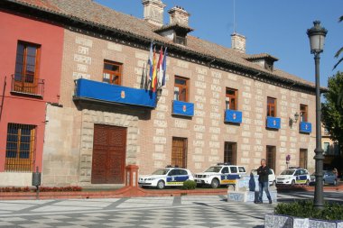 Plaza and Facade, City Hall Talavera de la Reina, Toledo clipart