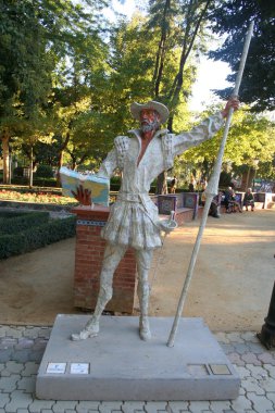 Quixote in the gardens of the Prado, Talavera clipart