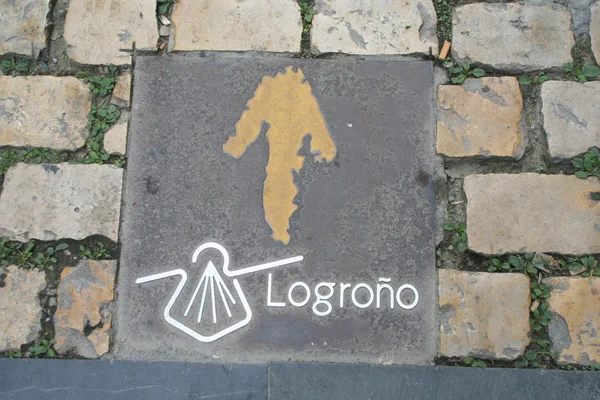 Signal Path Santiago Flooring in Logroño, La Rioja Royalty Free Εικόνες Αρχείου