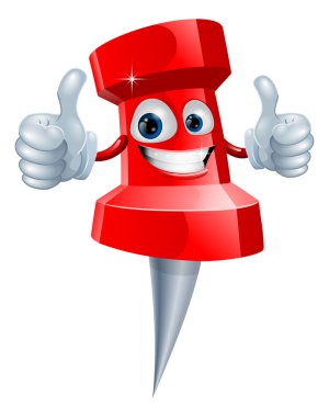 Push pin man clipart