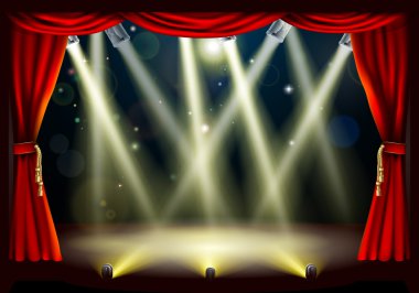 Theater stage lights clipart