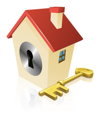 House keyhole key concept clipart