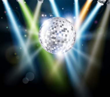 Disco mirror ball background clipart