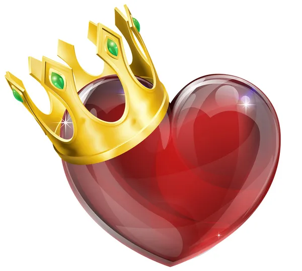 King of hearts concept — Stock Vector