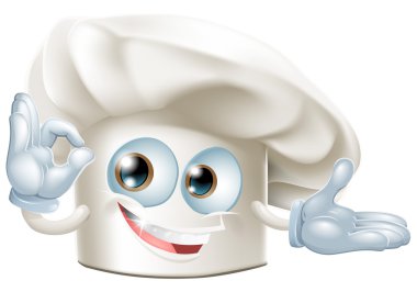 Bakers hat mascot man clipart