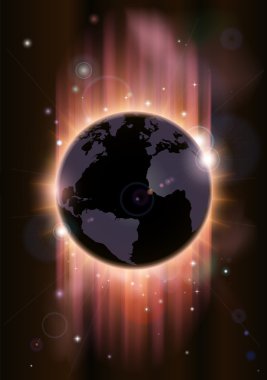 Futuristic globe concept illustration clipart