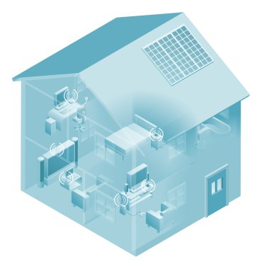 Home Local Area Network House clipart