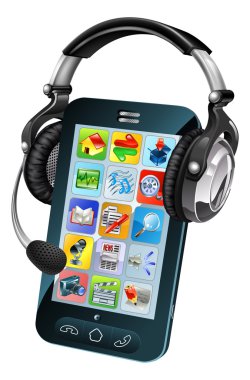 Mobile phone chat concept clipart