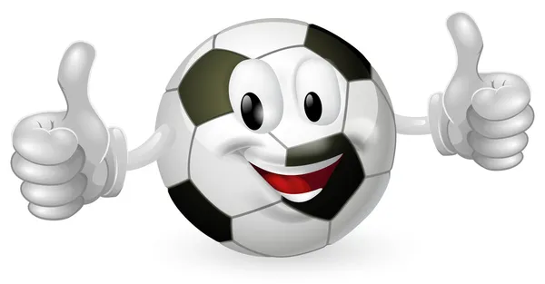Voetbal bal mascotte — Stockvector