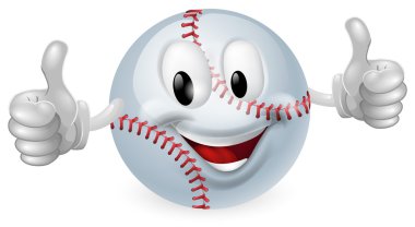 Baseball Ball Mascot clipart