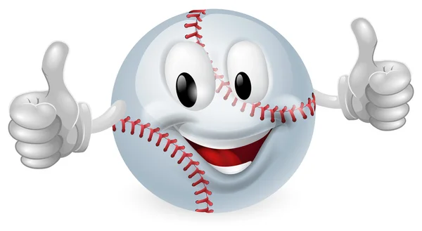 Mascote de bola de beisebol — Vetor de Stock