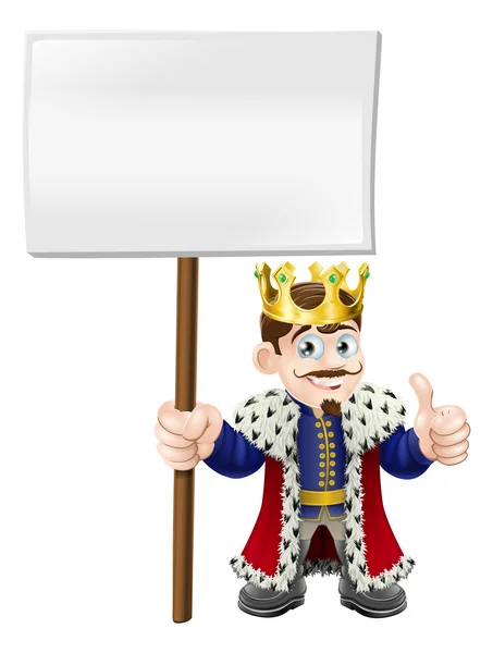 Thumbs up sign King — Stock Vector