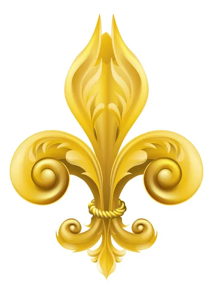 Diseño de oro Fleur-de-lis — Archivo Imágenes Vectoriales