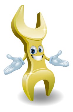 Spanner character mascot clipart