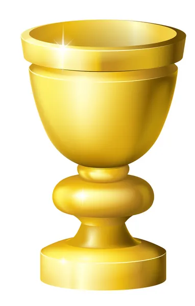 Golden cup grail or goblet — Stock Vector