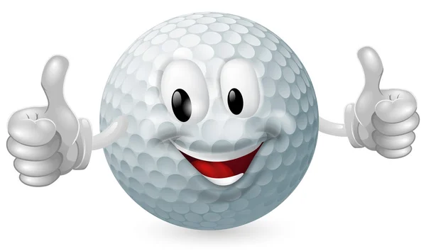 Mascote de bola de golfe —  Vetores de Stock