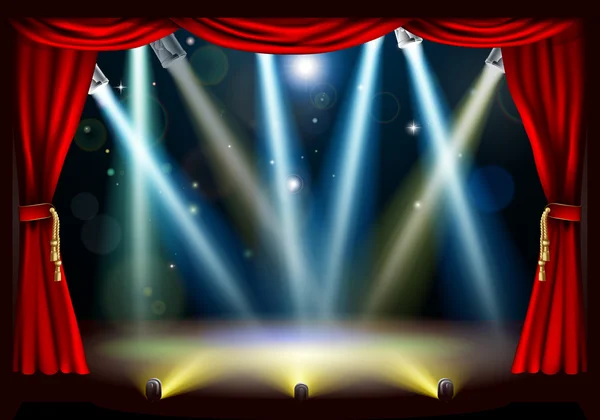 Escenario del teatro Spotlight — Vector de stock