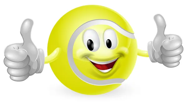 Tennis Ball Mascot — Stock Vector