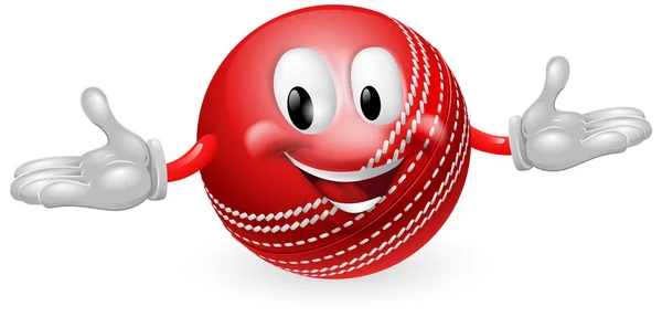 Cricket Ball Mascot — Stock Vector