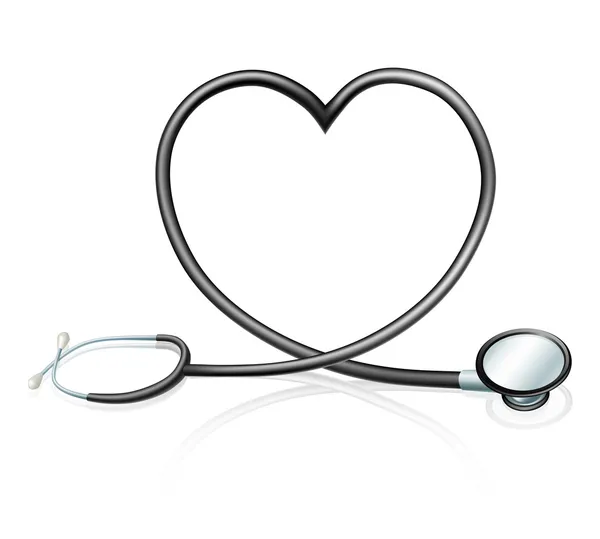 Stetoskop srdce koncept — Stockový vektor