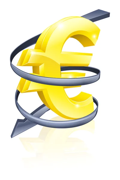 Caída del euro — Vector de stock