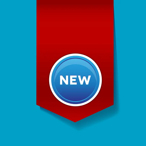New button ribbon — Stock Vector