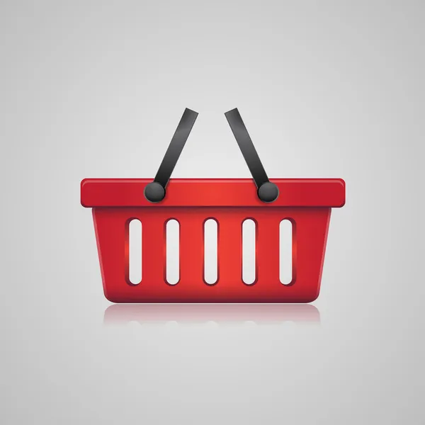 Koszyk na zakupy czerwony — Wektor stockowy