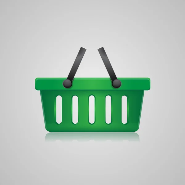 购物篮绿色 — 图库矢量图片