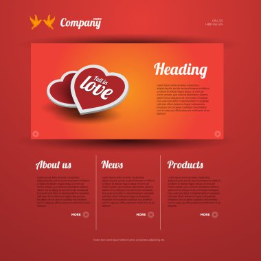 Love and dating web template clipart