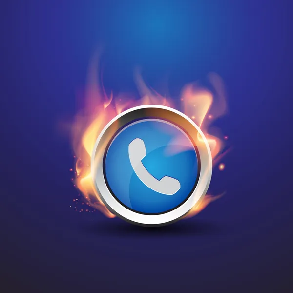 Hotline phone icon — Stock Vector