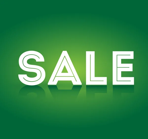 Sale on green background — Stock Vector