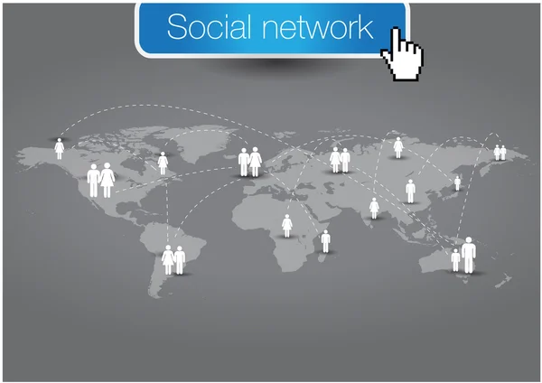 Soziales Netzwerk — Stockvektor