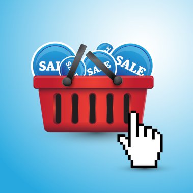 Shopping basket and sales clipart